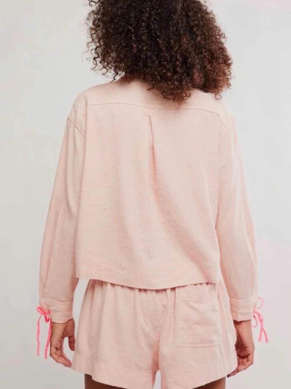 Free People Close To Home Flannel Pajamas Set